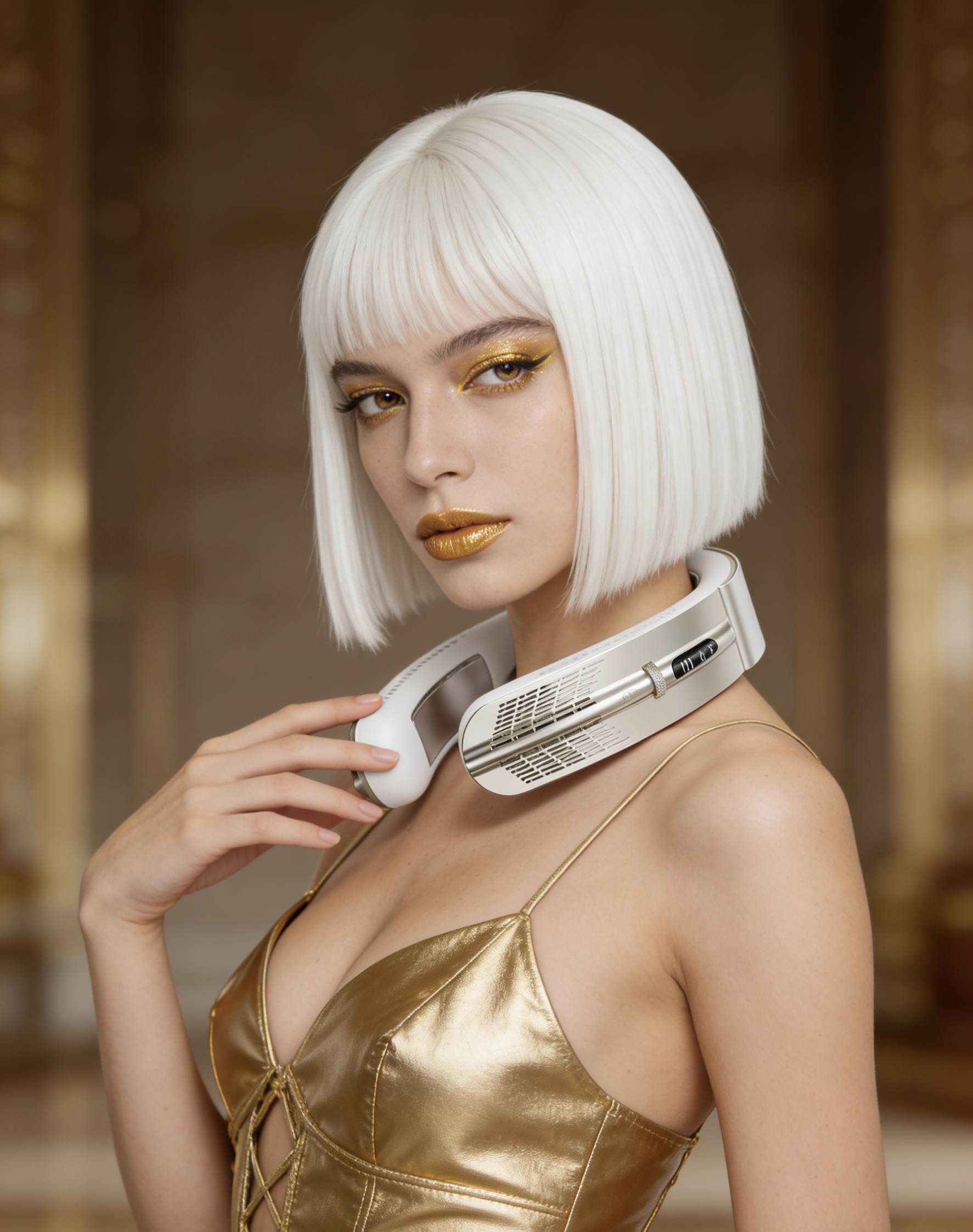 Hanging neck fan，cool and refreshing，Summer，Metal，Free your hands，