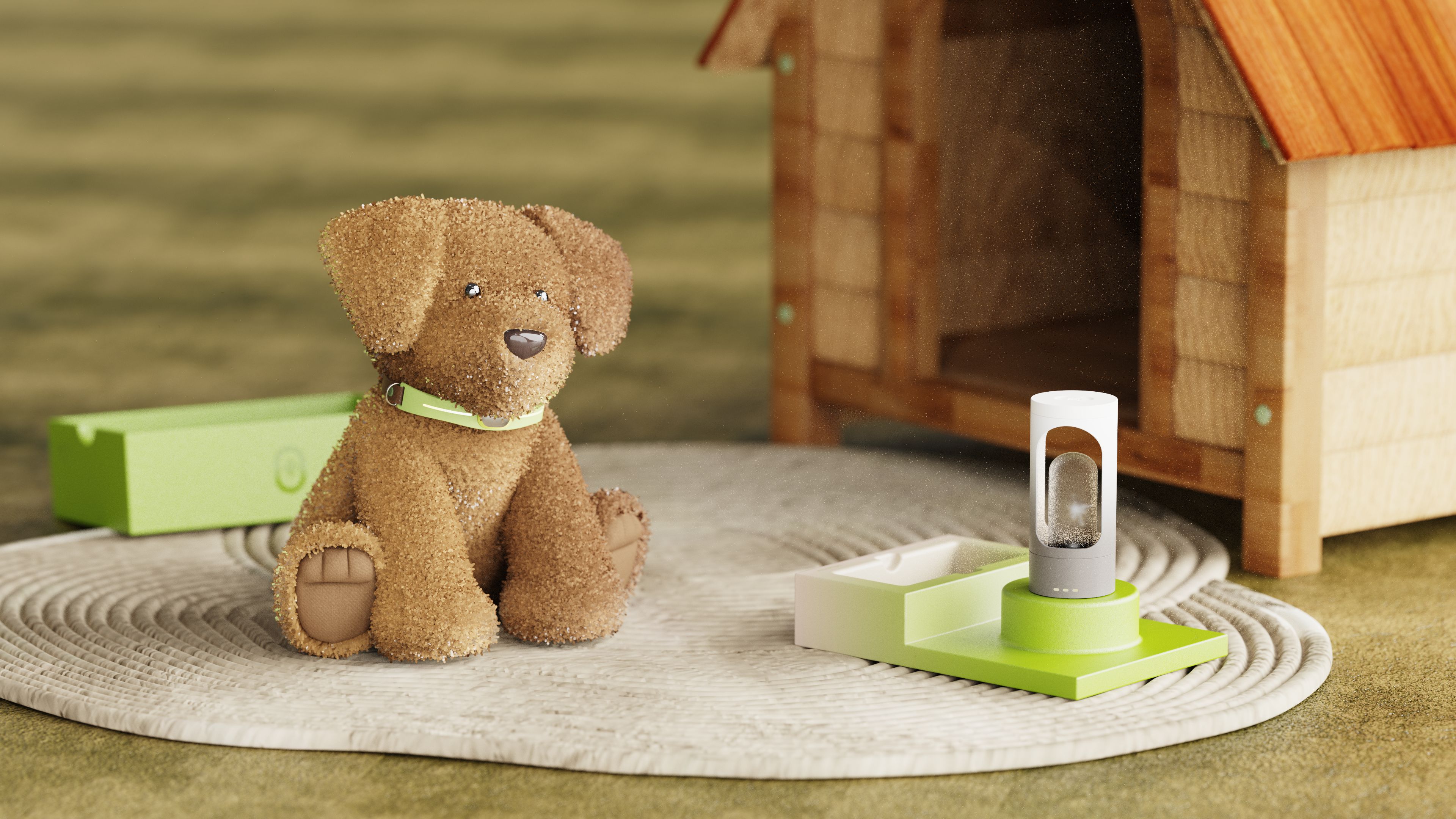 concept，Dog collar，emotion，Pet health，Holographic projection，