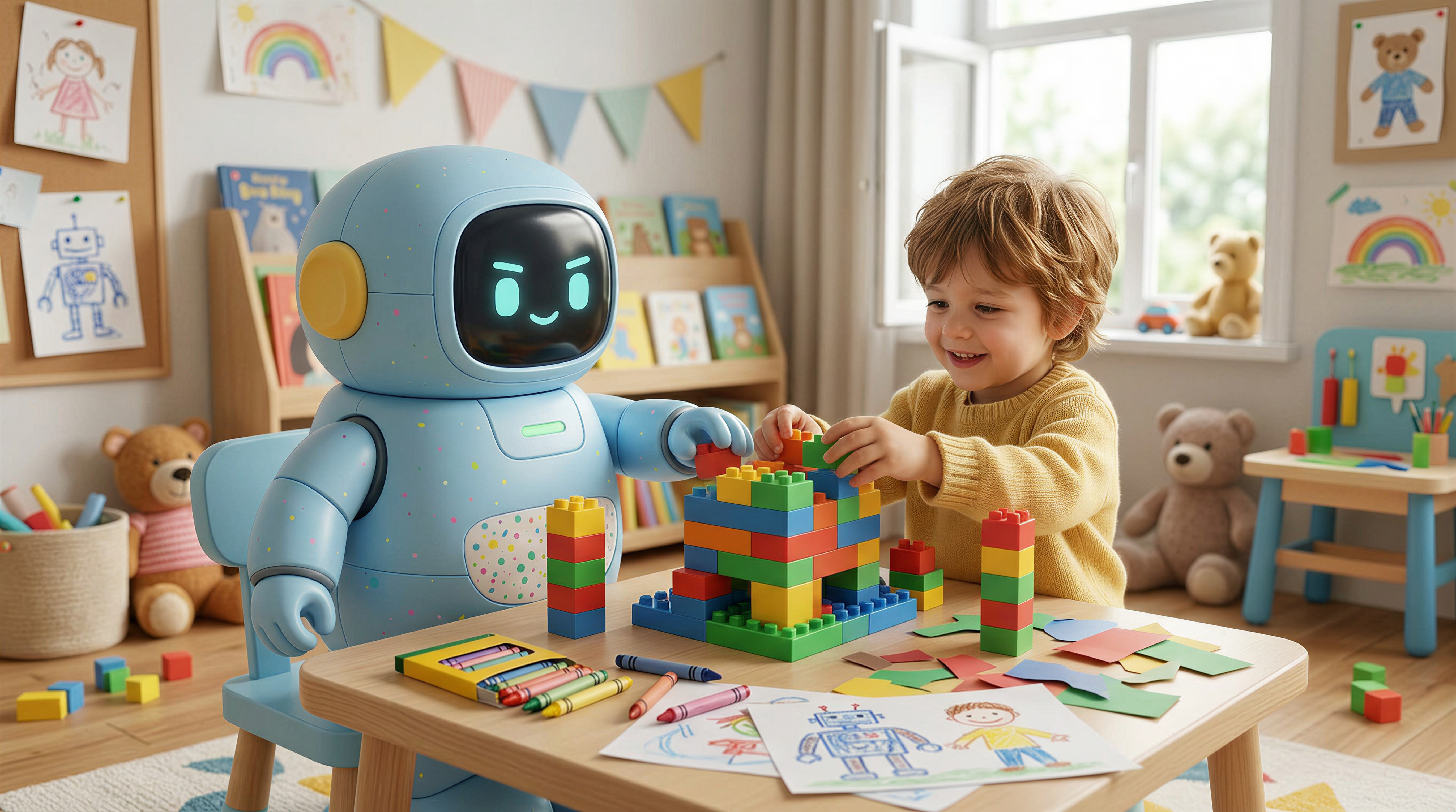 robot，children，Cartoon，lovely，ai，