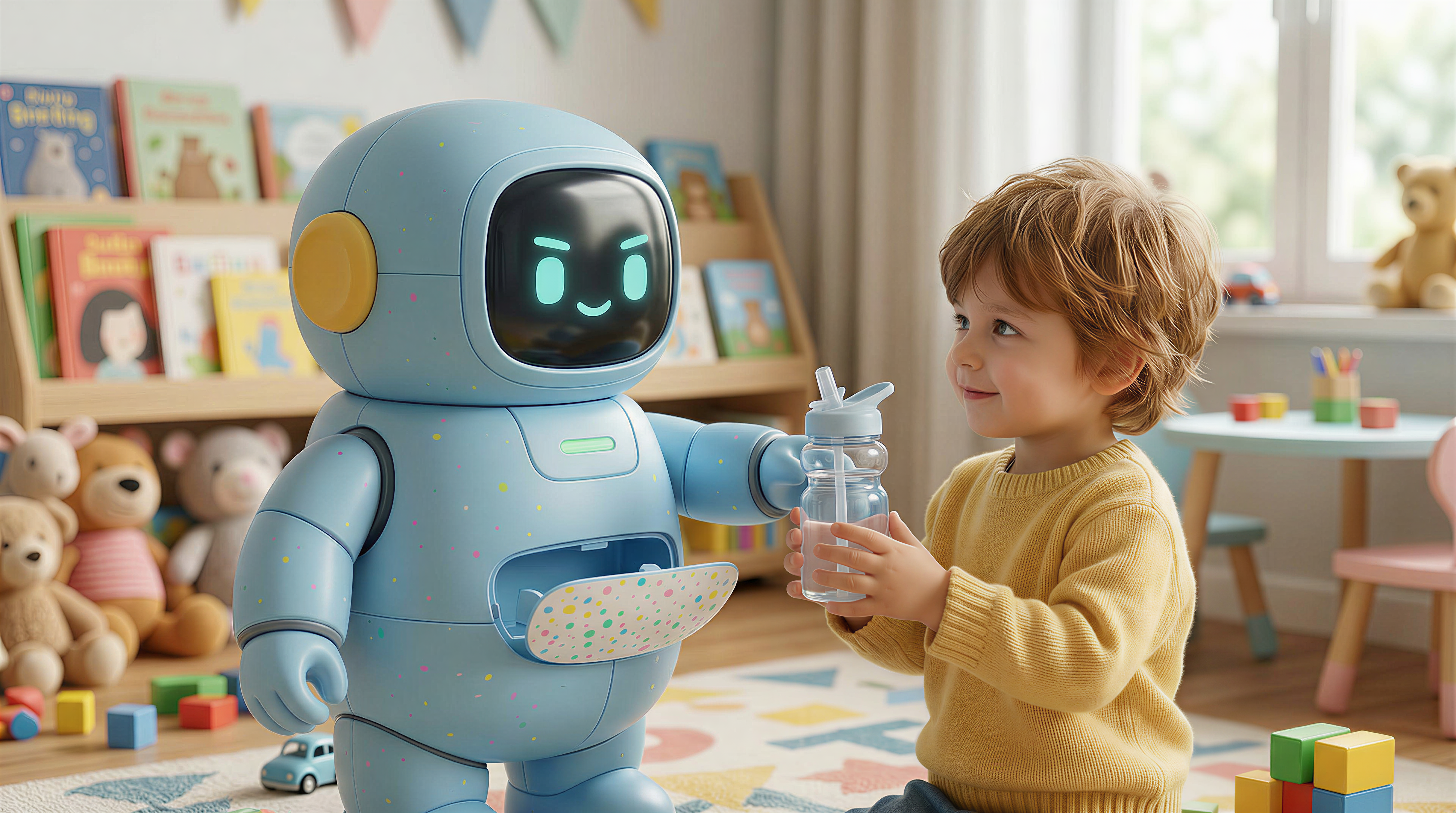 robot，children，Cartoon，lovely，ai，