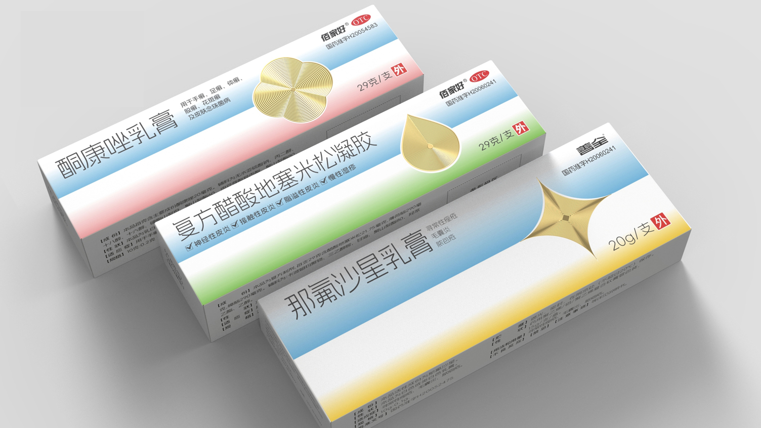 Skin external medicine packaging，otc pharmaceutical packaging design，