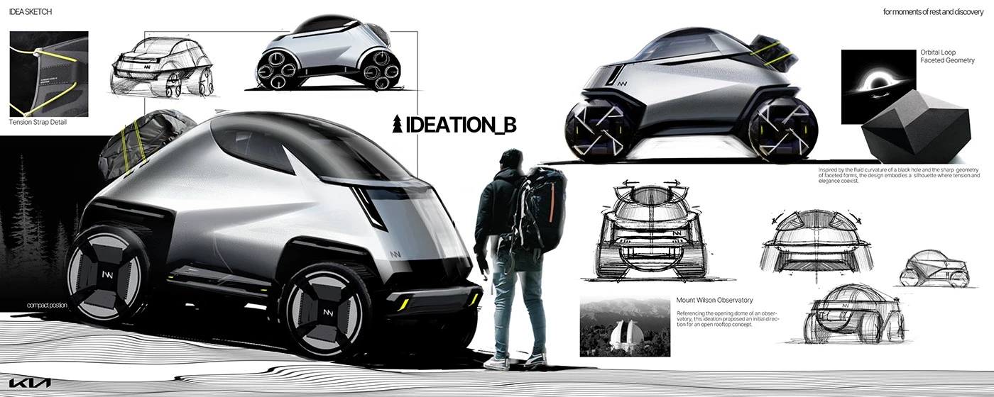 automobile，vehicle，KIA EV1 WKNDR，industrial design，