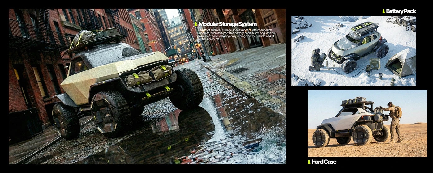 automobile，vehicle，KIA EV1 WKNDR，industrial design，