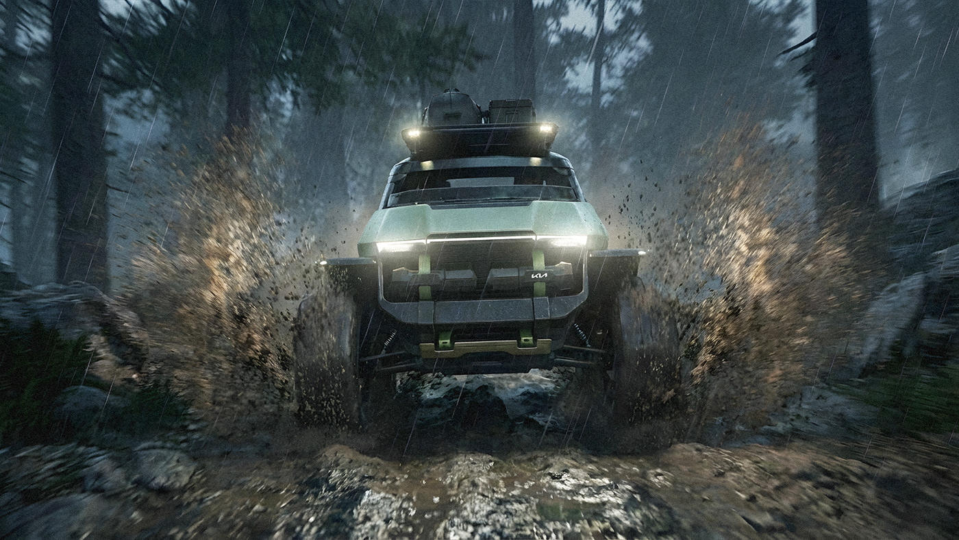 automobile，vehicle，KIA EV1 WKNDR，industrial design，