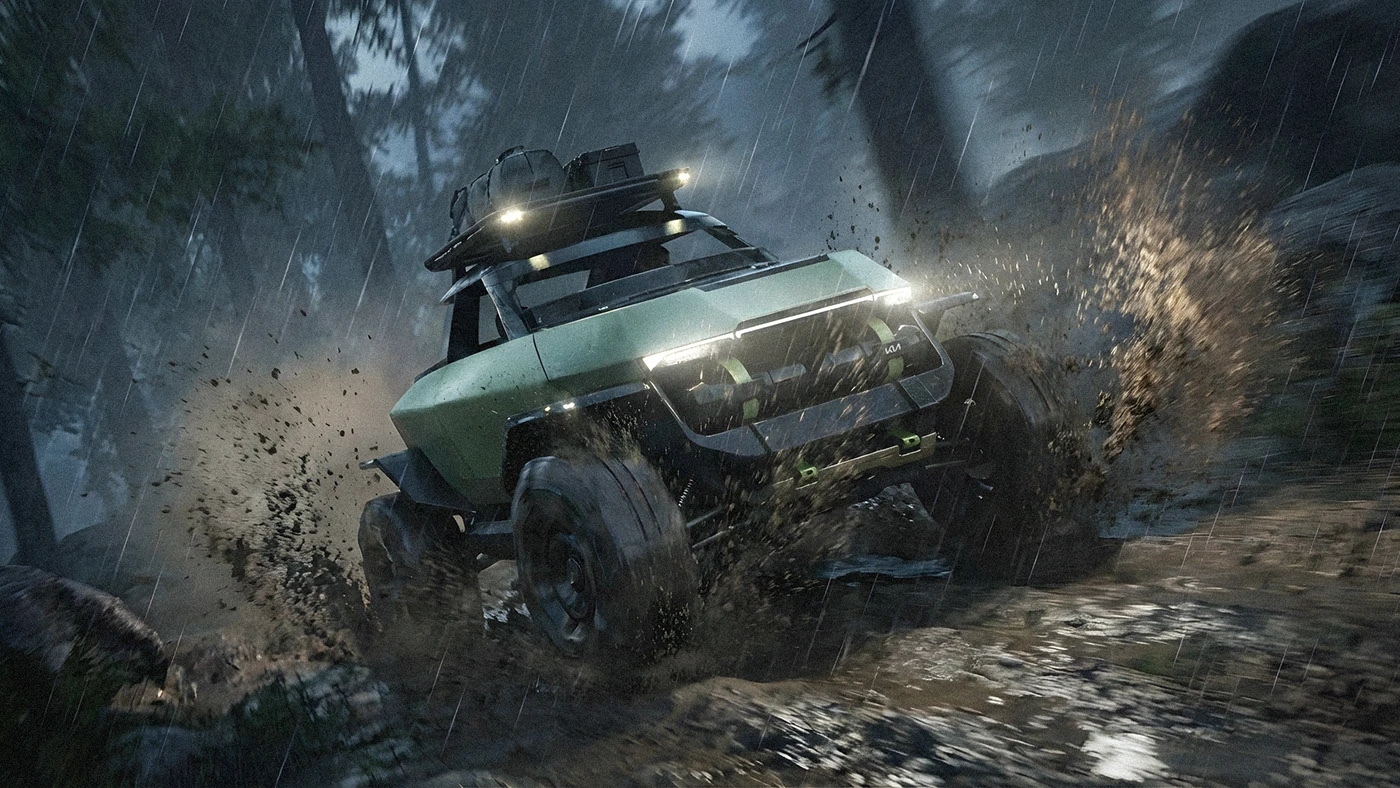 automobile，vehicle，KIA EV1 WKNDR，industrial design，