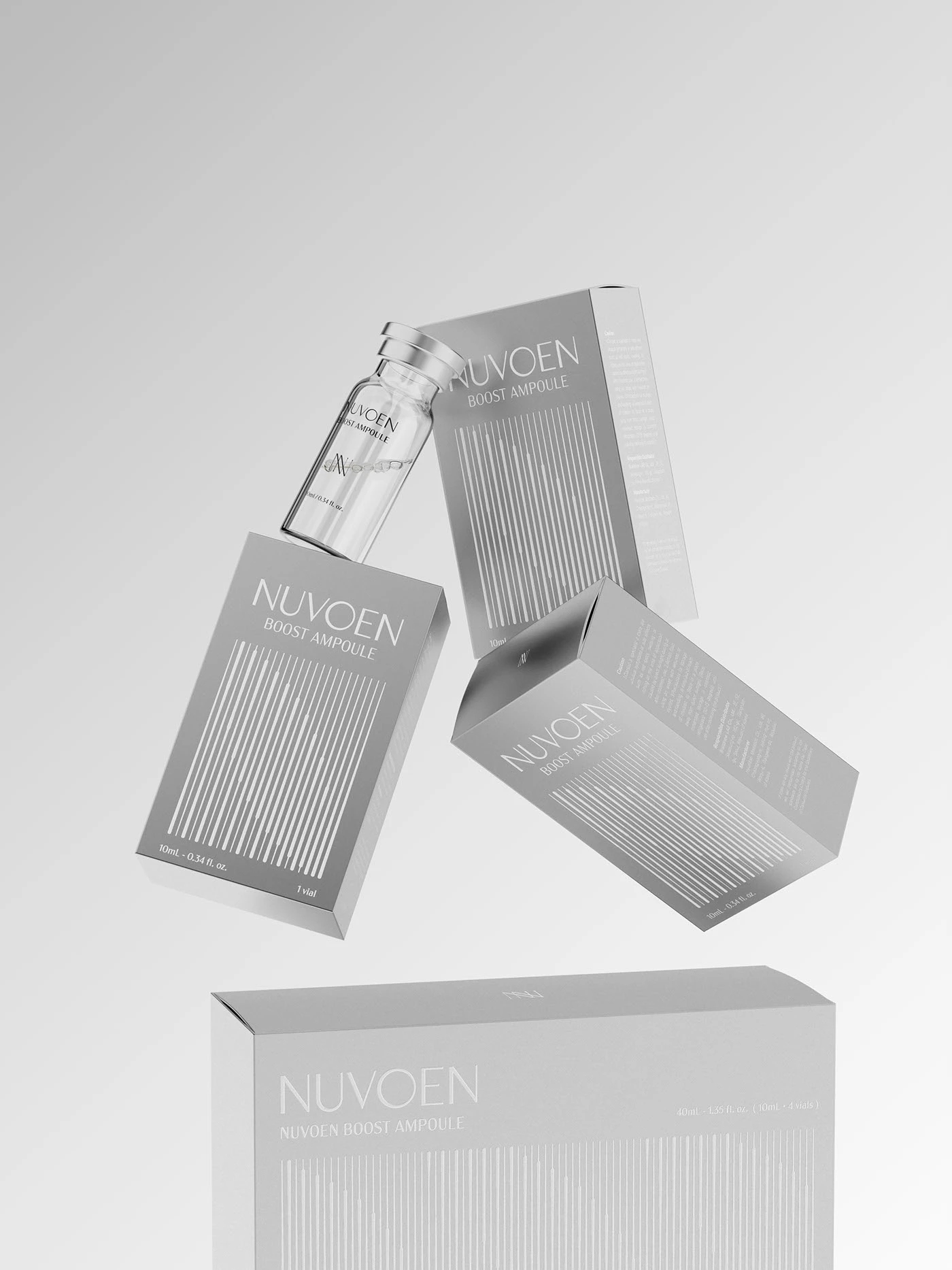 NUVOEN Ampoule，packing design，skin care products，Cosmetics，