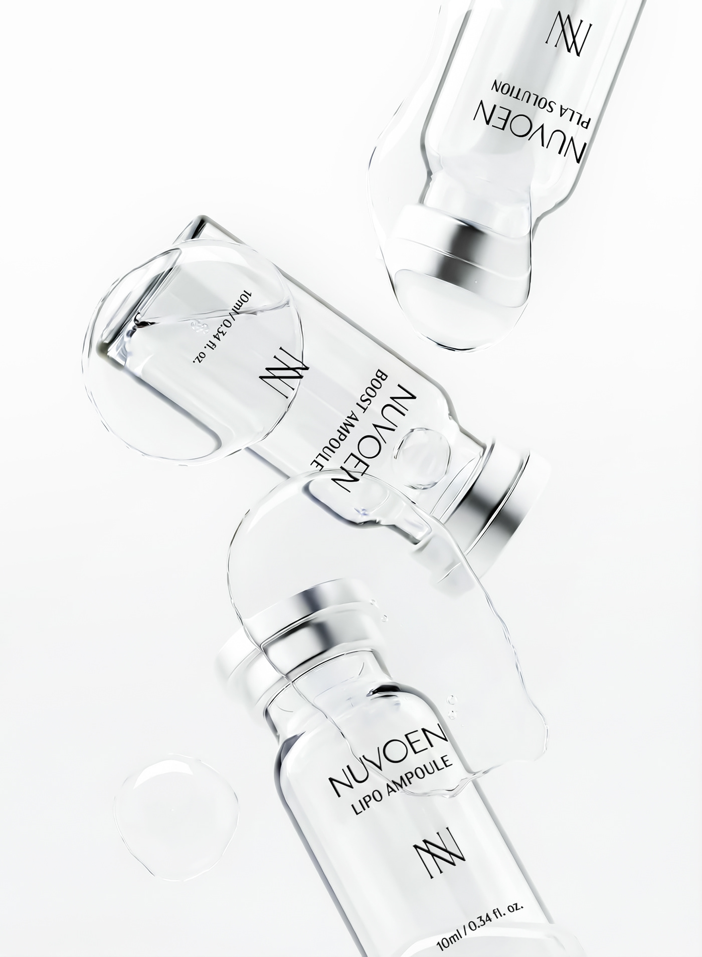 NUVOEN Ampoule，packing design，skin care products，Cosmetics，