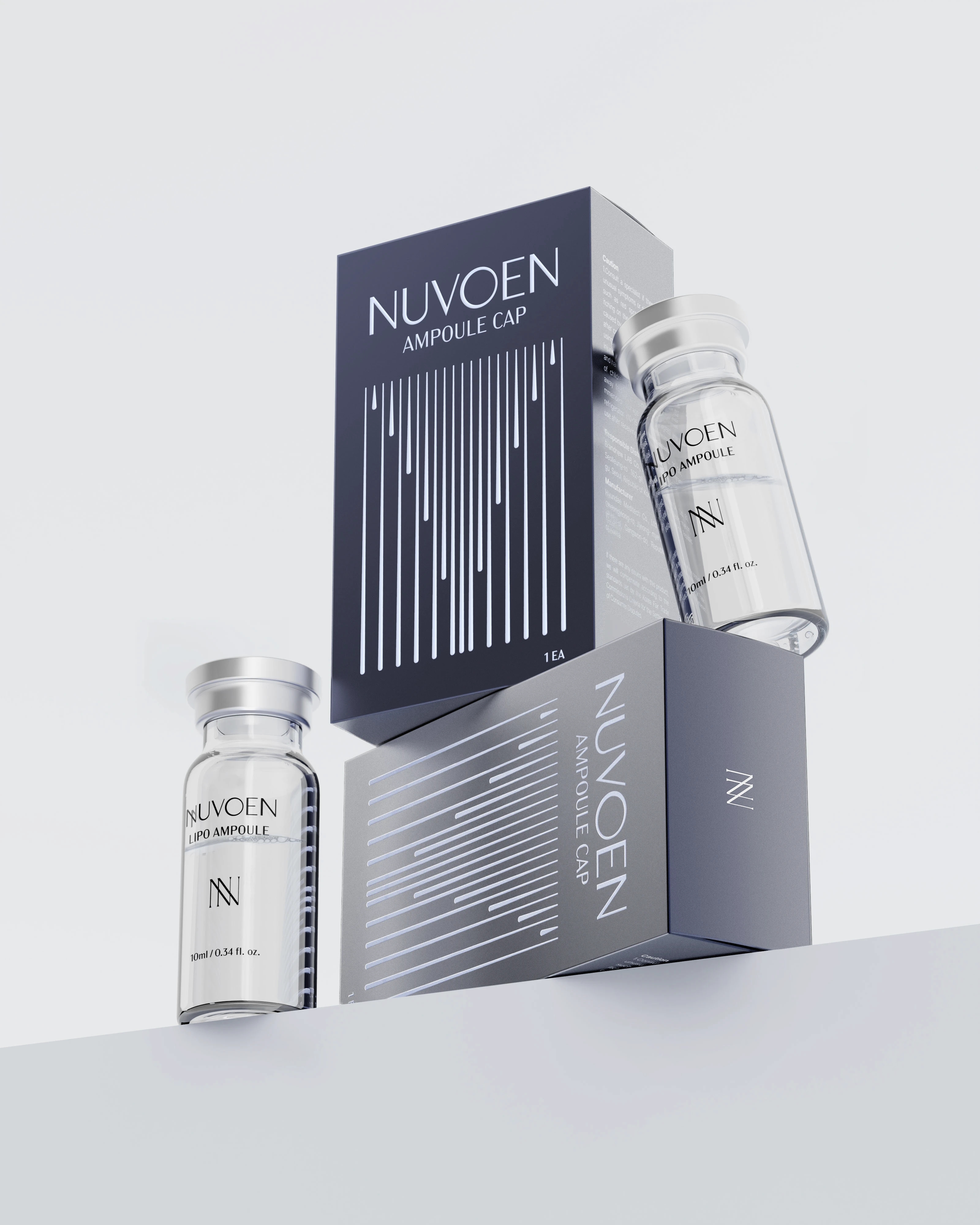 NUVOEN Ampoule，packing design，skin care products，Cosmetics，