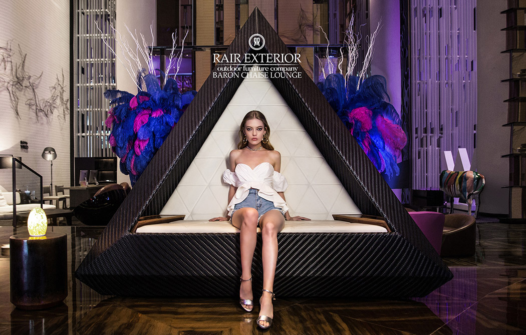 Pyramid type，black，deck chair，