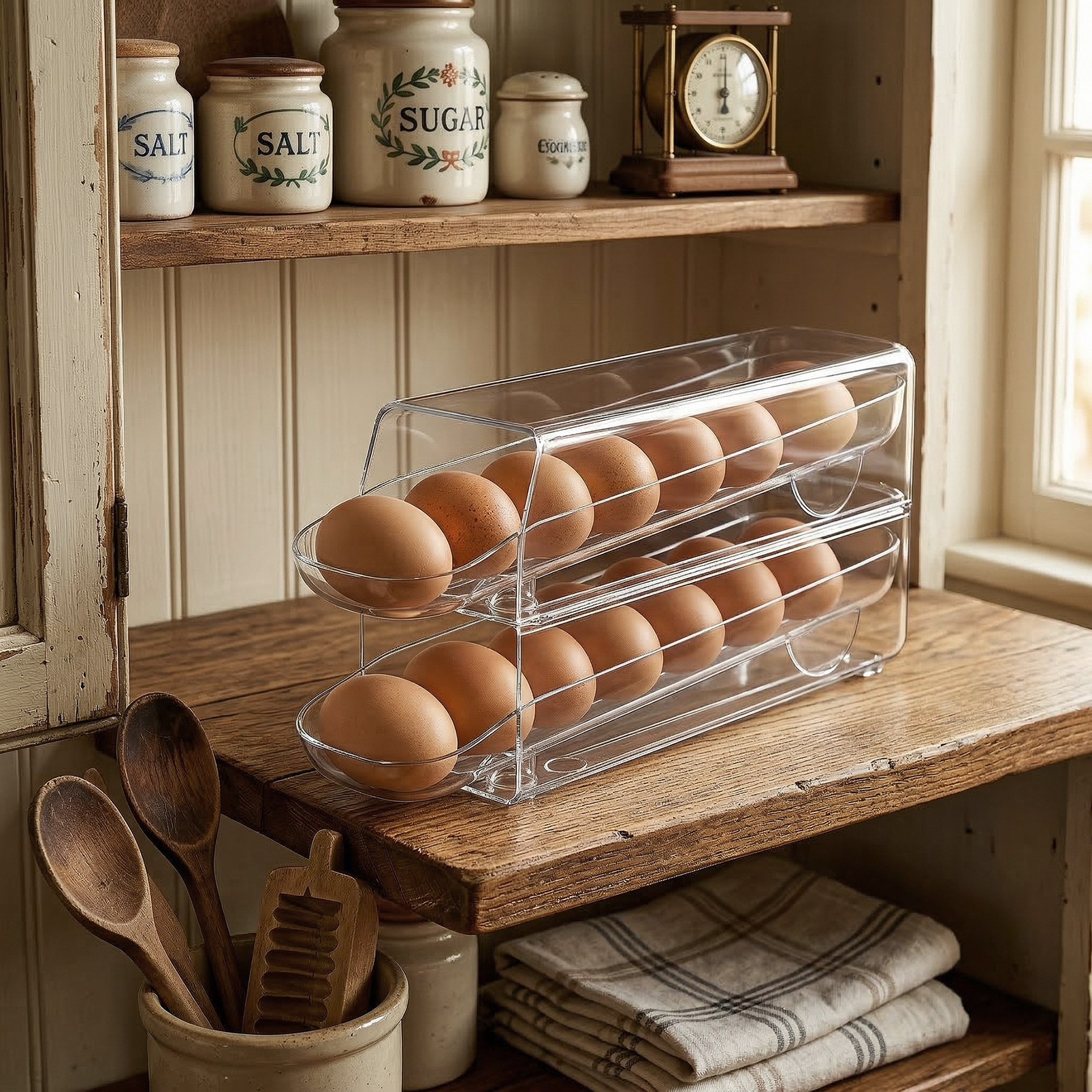 Kitchen supplies, egg box, rolling egg box，