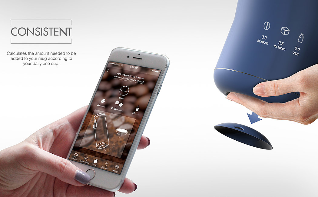 App synchronization，originality，Meraki Sisters，Smart coffee cup，