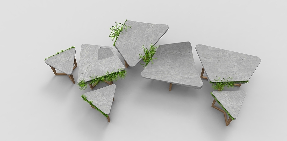 like a breath of fresh air，cement，Botany，chair，public space ，