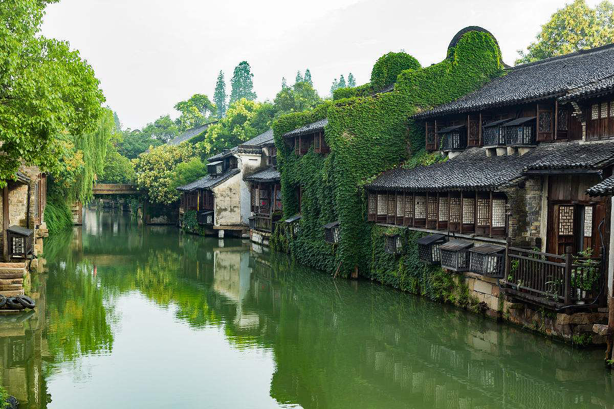 Ancient Architectural Buildings，Chinese traditional culture，Traditional elements，Chinese style，Architecture in Ming and Qing Dynasties，classic，Wooden structure，Wuzhen，traditional architecture ，cornices，