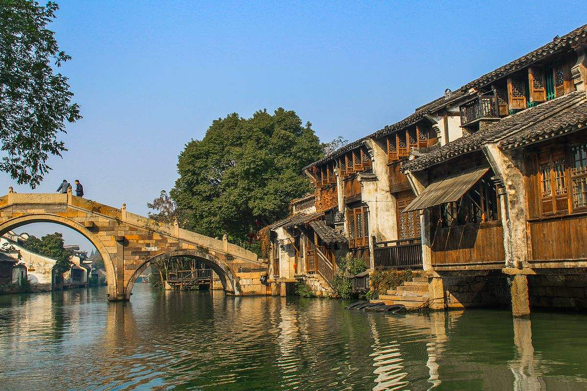 Ancient Architectural Buildings，Chinese traditional culture，Traditional elements，Chinese style，Architecture in Ming and Qing Dynasties，classic，Wooden structure，Wuzhen，traditional architecture ，cornices，