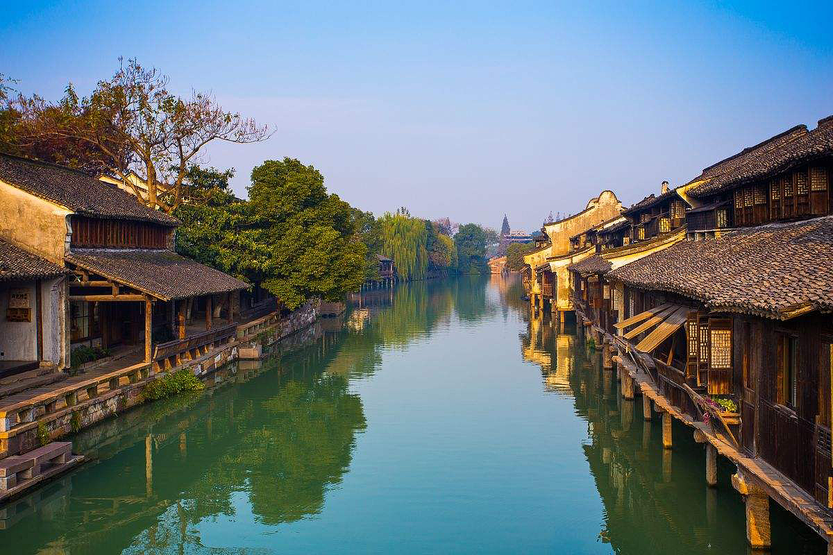 Ancient Architectural Buildings，Chinese traditional culture，Traditional elements，Chinese style，Architecture in Ming and Qing Dynasties，classic，Wooden structure，Wuzhen，traditional architecture ，cornices，