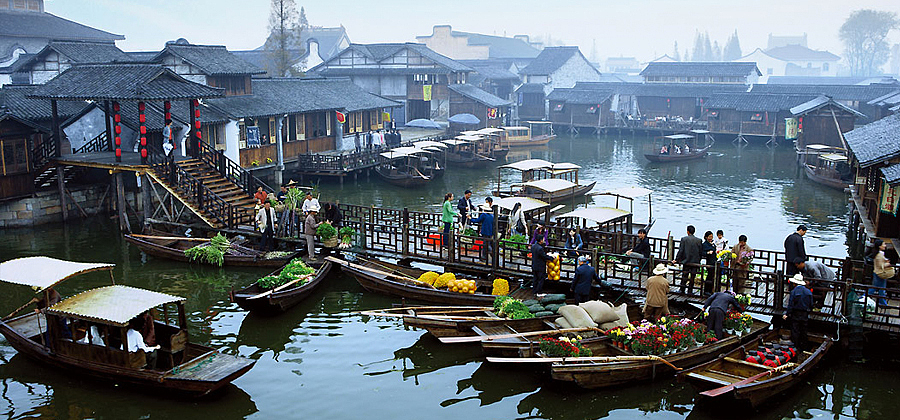 Ancient Architectural Buildings，Chinese traditional culture，Traditional elements，Chinese style，Architecture in Ming and Qing Dynasties，classic，Wooden structure，Wuzhen，traditional architecture ，cornices，
