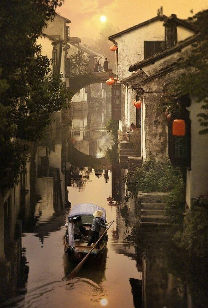 Ancient Architectural Buildings，Chinese traditional culture，Traditional elements，Chinese style，Architecture in Ming and Qing Dynasties，classic，Wooden structure，Wuzhen，traditional architecture ，cornices，