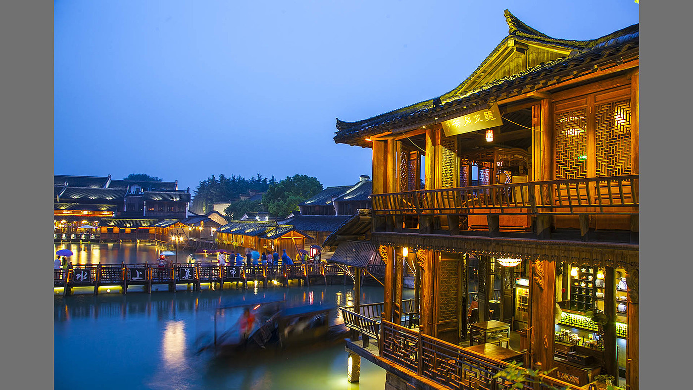 Ancient Architectural Buildings，Chinese traditional culture，Traditional elements，Chinese style，Architecture in Ming and Qing Dynasties，classic，Wooden structure，Wuzhen，traditional architecture ，cornices，