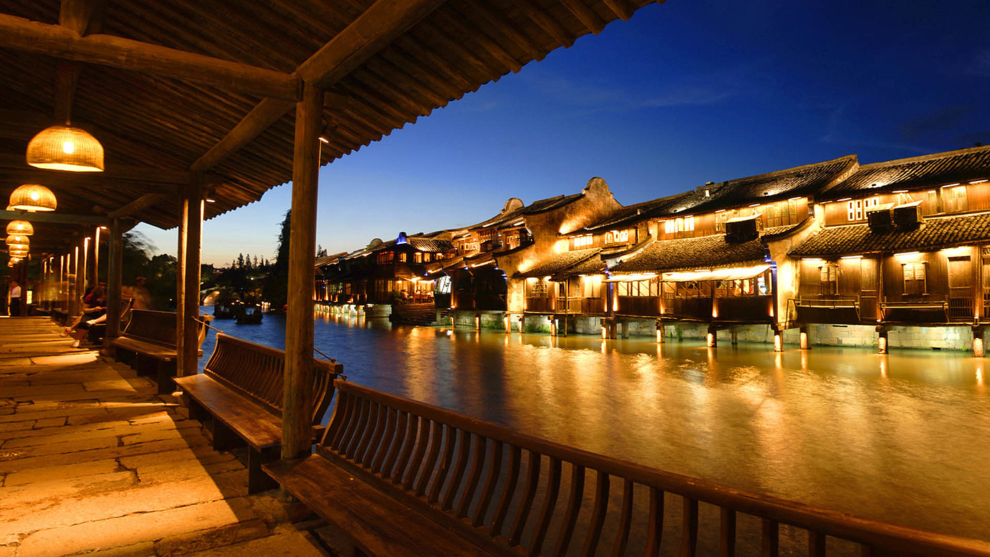 Ancient Architectural Buildings，Chinese traditional culture，Traditional elements，Chinese style，Architecture in Ming and Qing Dynasties，classic，Wooden structure，Wuzhen，traditional architecture ，cornices，