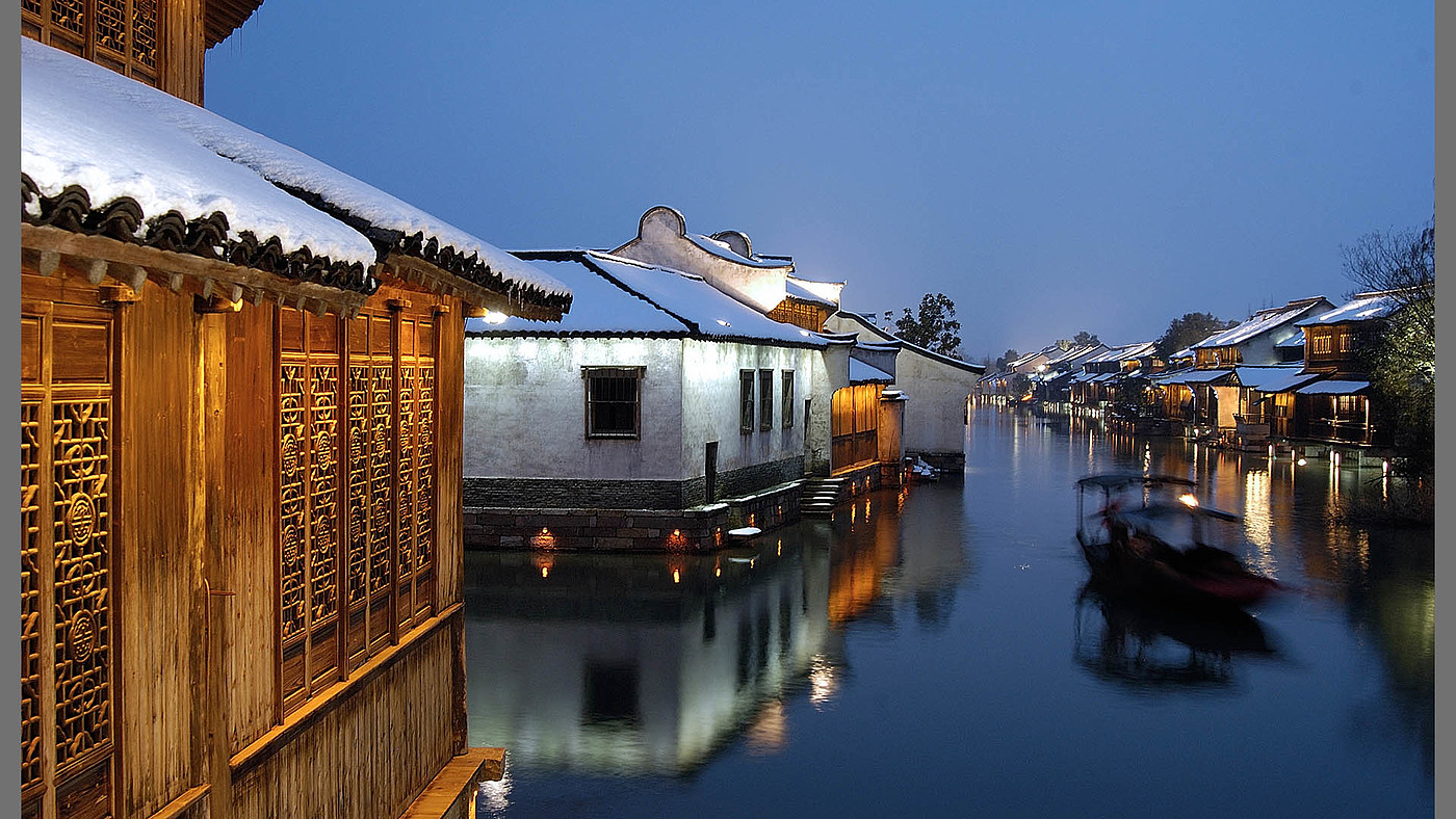 Ancient Architectural Buildings，Chinese traditional culture，Traditional elements，Chinese style，Architecture in Ming and Qing Dynasties，classic，Wooden structure，Wuzhen，traditional architecture ，cornices，