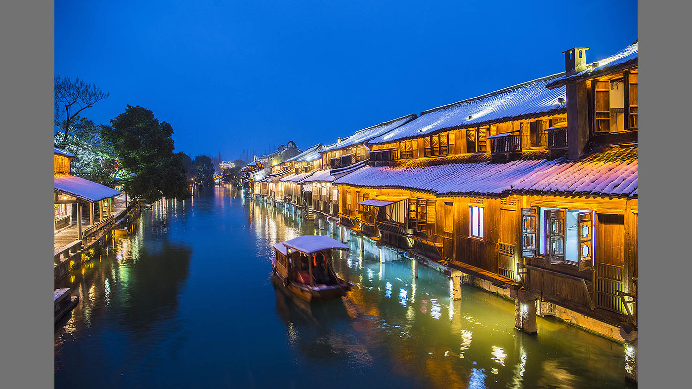 Ancient Architectural Buildings，Chinese traditional culture，Traditional elements，Chinese style，Architecture in Ming and Qing Dynasties，classic，Wooden structure，Wuzhen，traditional architecture ，cornices，