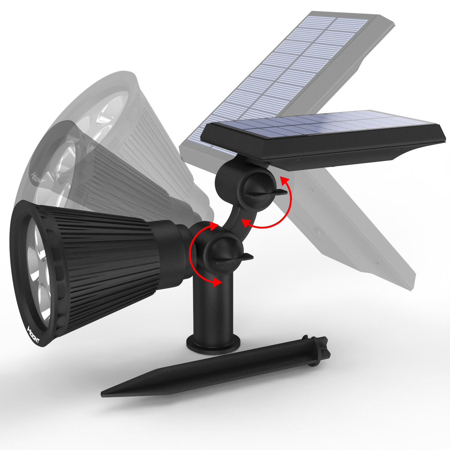 Horn 2，outdoors，led，Solar spotlight，