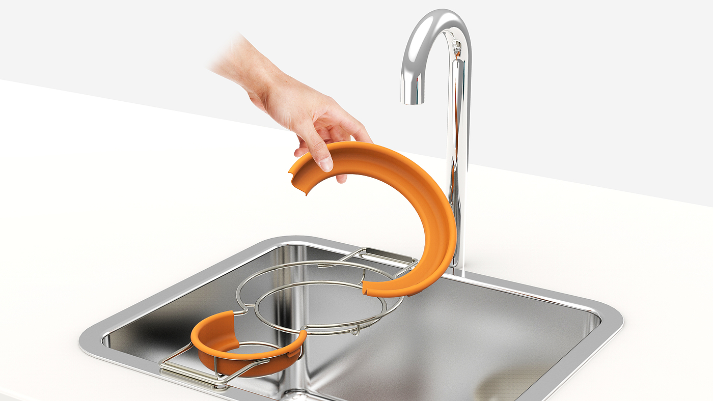 One armed disabled, kitchen supplies, tableware cleaning，
