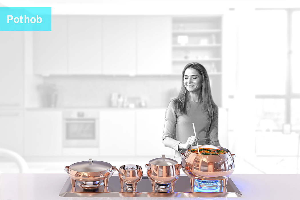 stainless steel，copper，cookware，series，Pot hob，