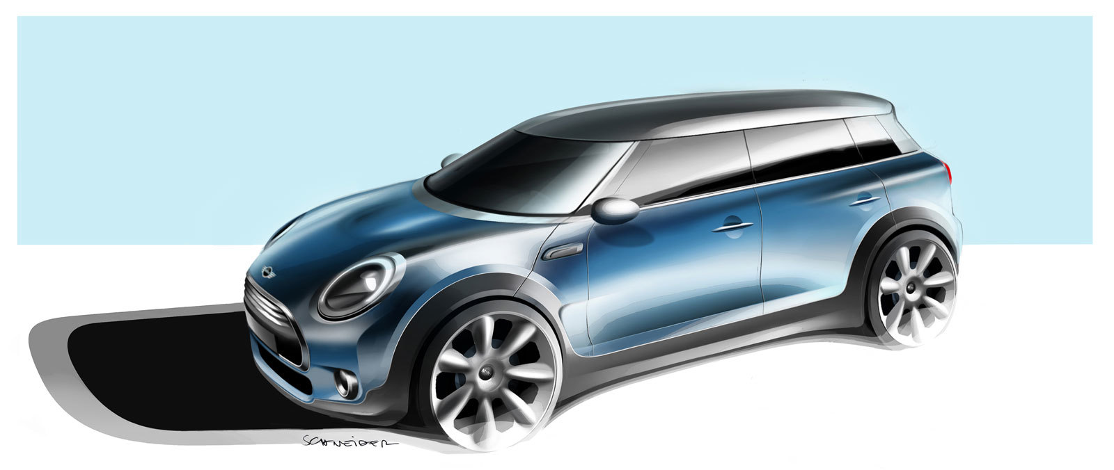 Automobile design，vehicle，Hand drawn，bmw，mini，