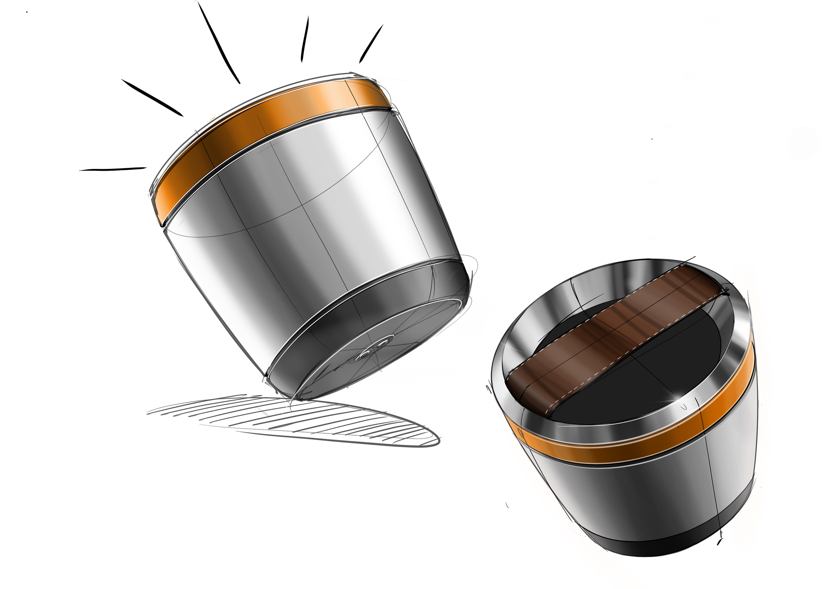 Product sketch，Procreate，