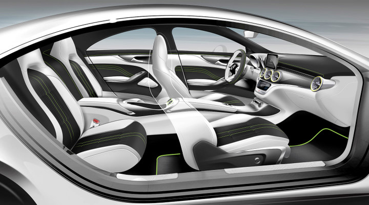 Car concept car，Benz，Hand drawn，Interior，