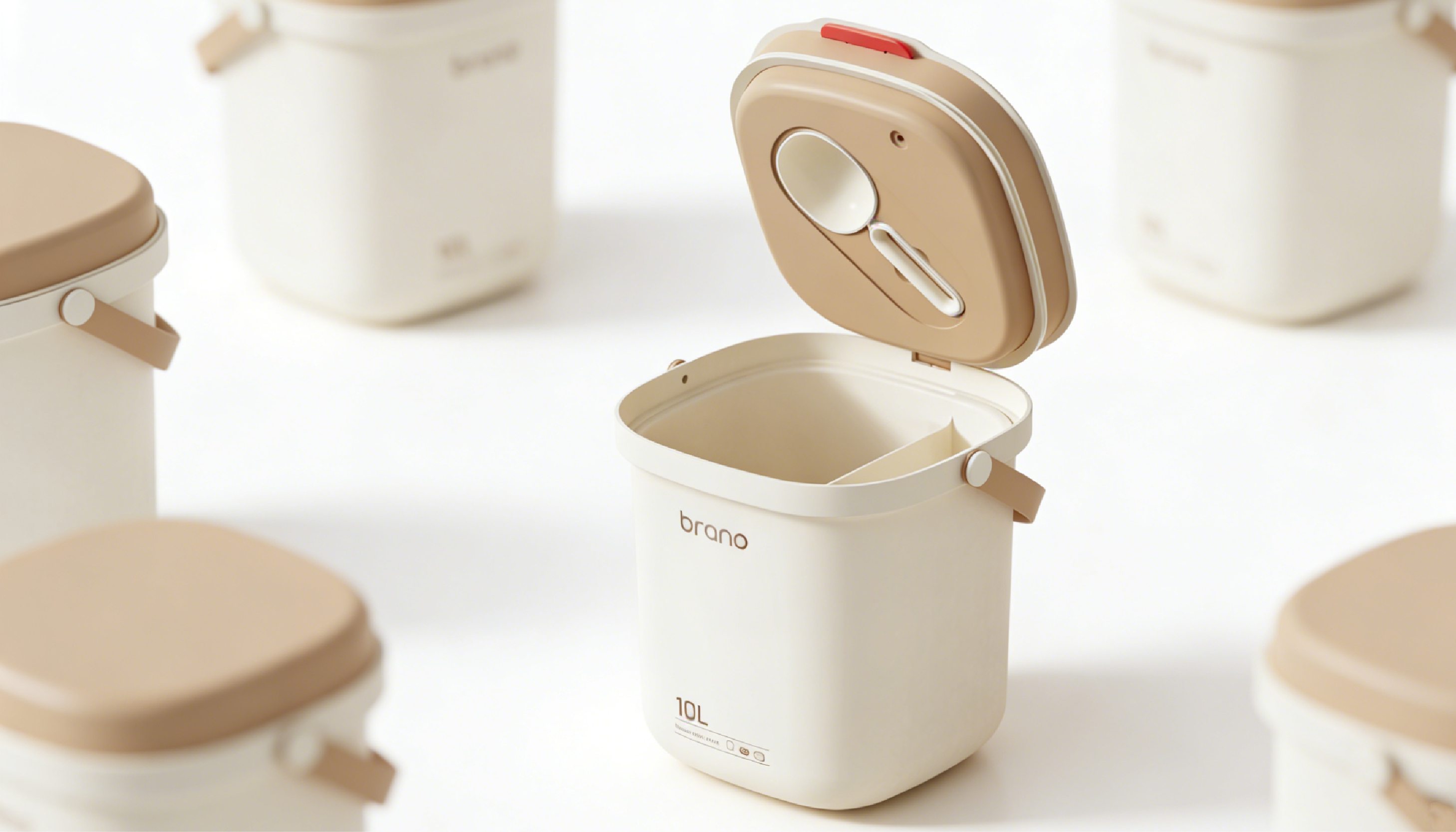 Design of vacuum grain storage barrel for pet，Appearance design，Structural design，industrial design，Pet products design，vacuum grain barrel，Pet grain storage，