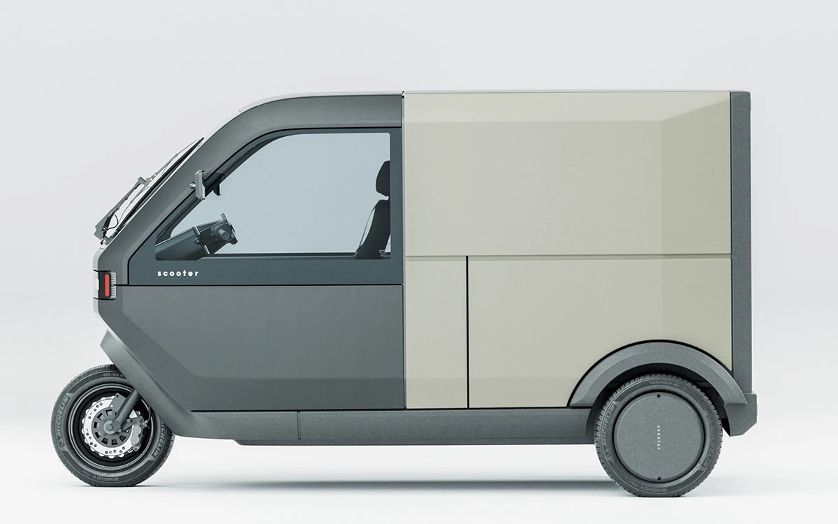 Scooter P-Two，vehicle，automobile，industrial design，