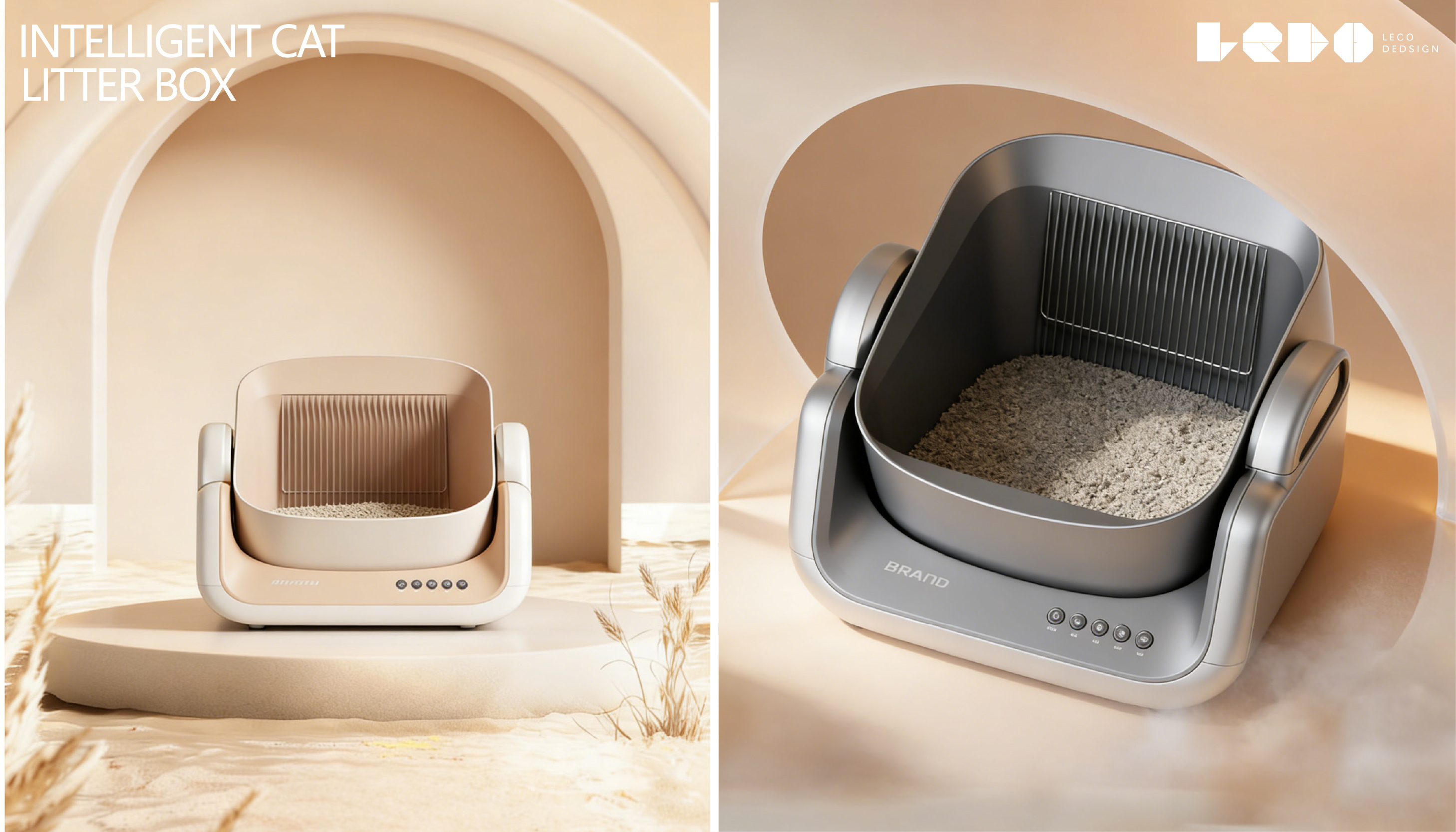 Appearance design，product design，Pet products design，Structural design，Intelligent cat litter box，