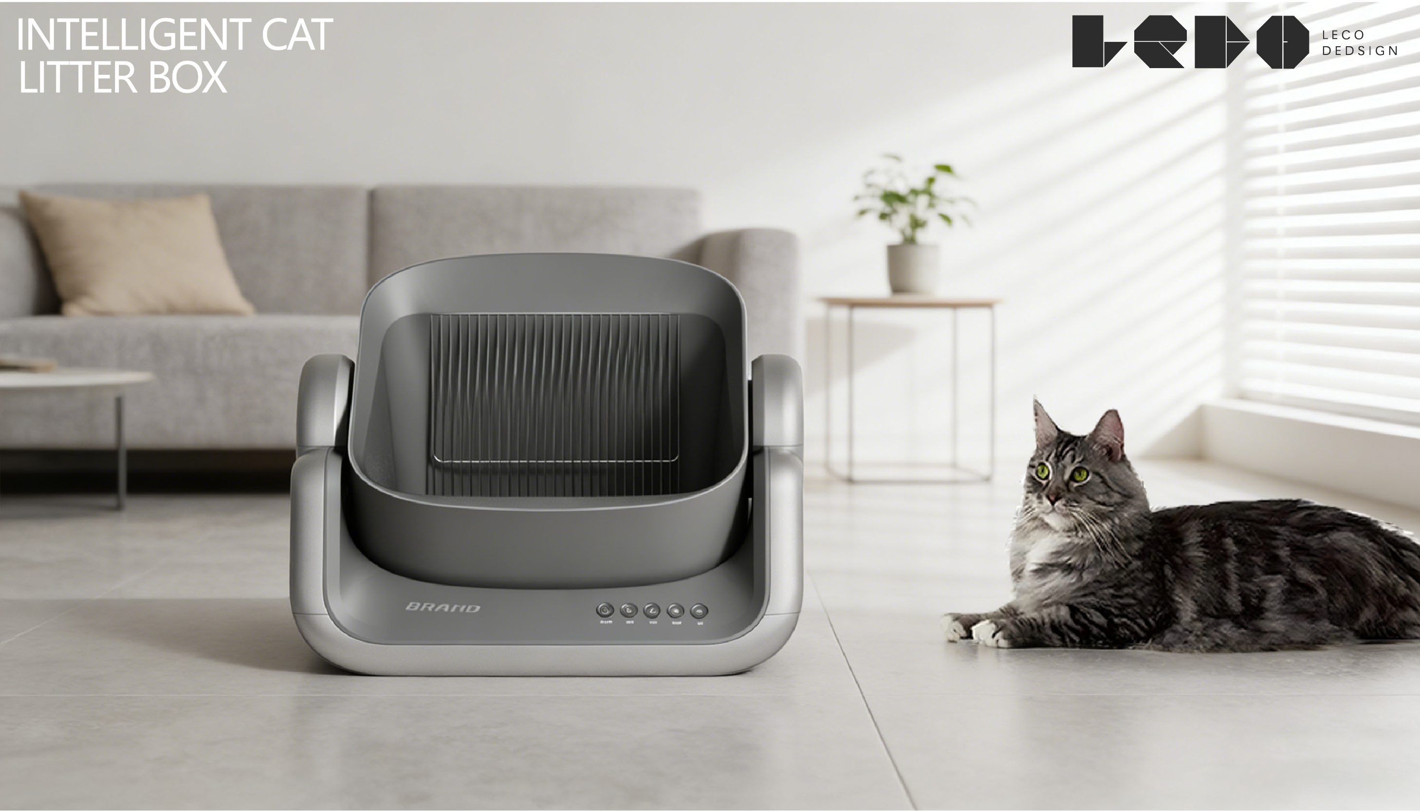 Appearance design，product design，Pet products design，Structural design，Intelligent cat litter box，