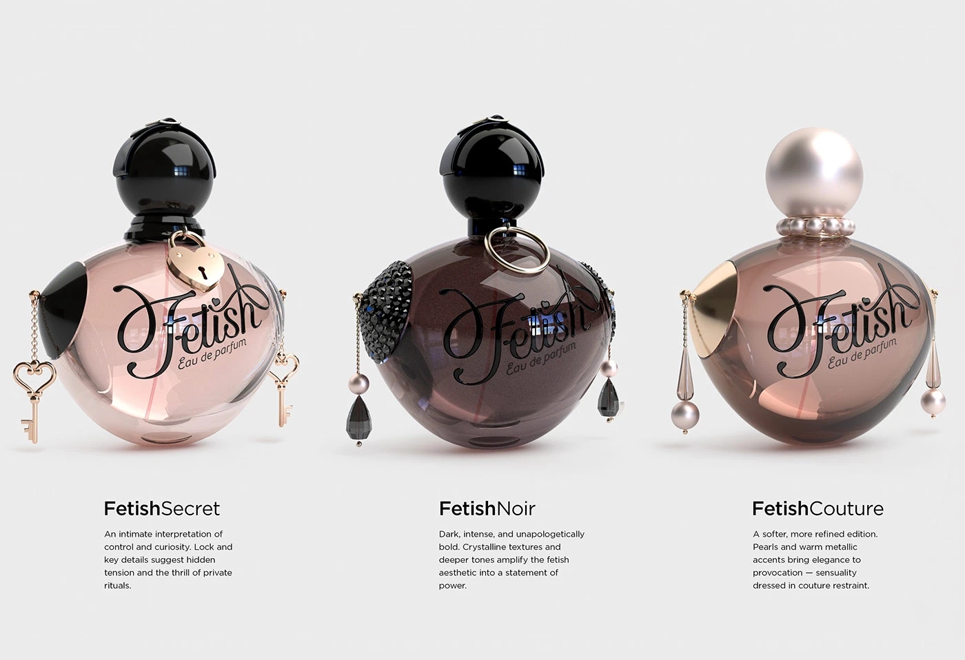 Fetish，Perfume packaging，Brand promotion，packing design，