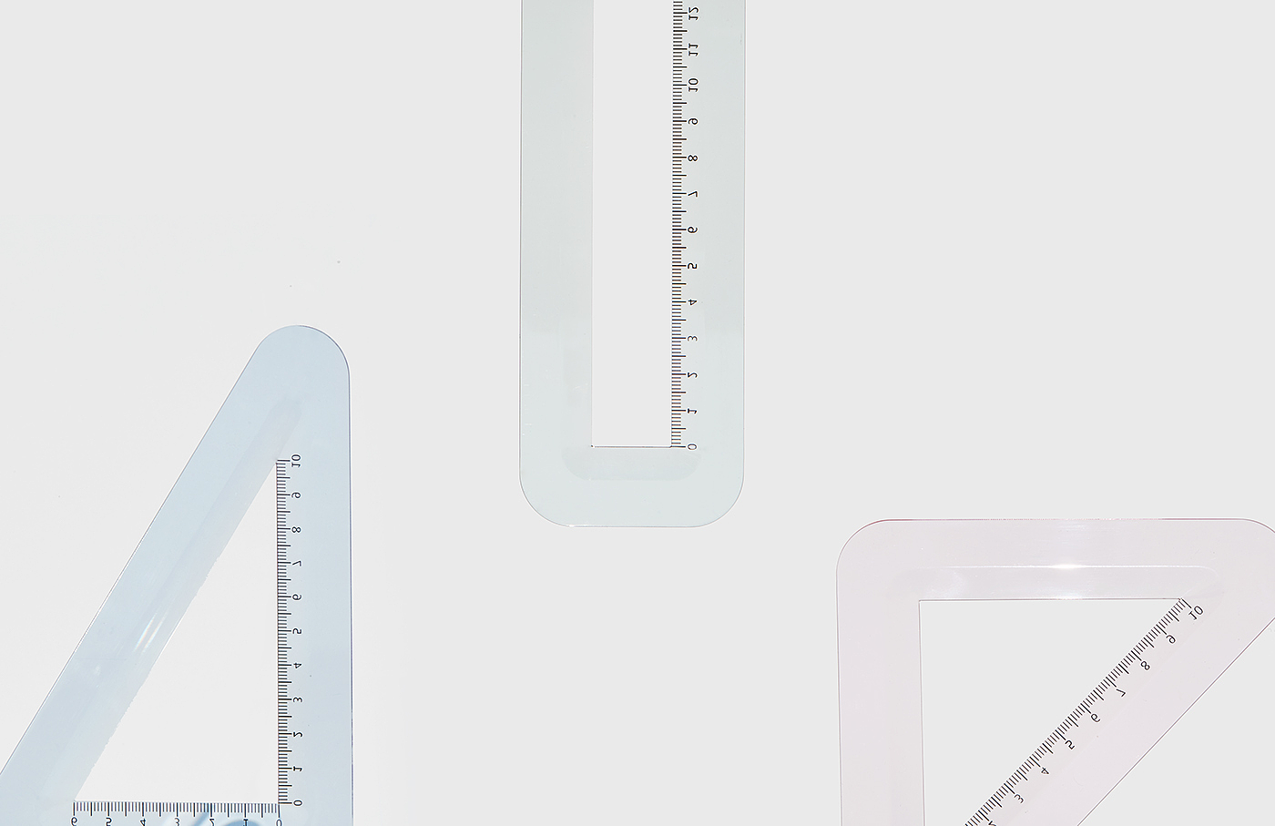 Transparent ruler，Triangular ruler，ruler，Ruler set，ruler，bowl，Pencil sharpener，Graduation project，Stationery design，