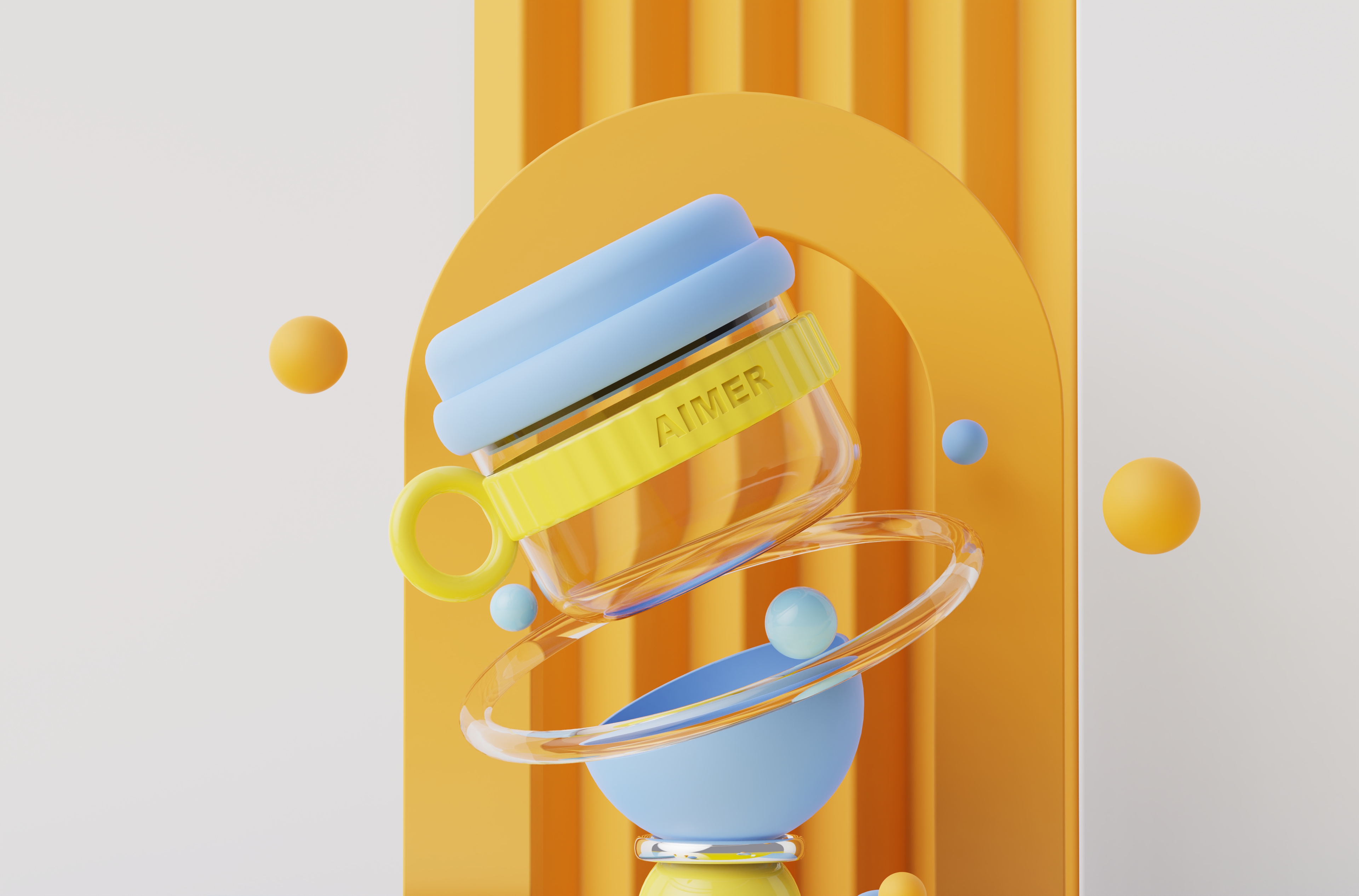 Oatmeal cup，Macarone color system，Breakfast Cup，