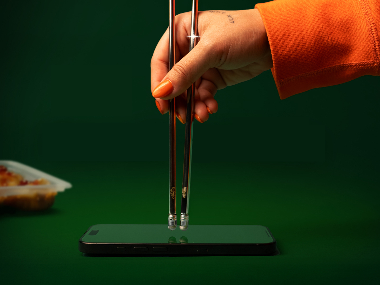 bibigo，ScrollSticks，Touch screen chopsticks，Meal-eating神器，Creative tableware，