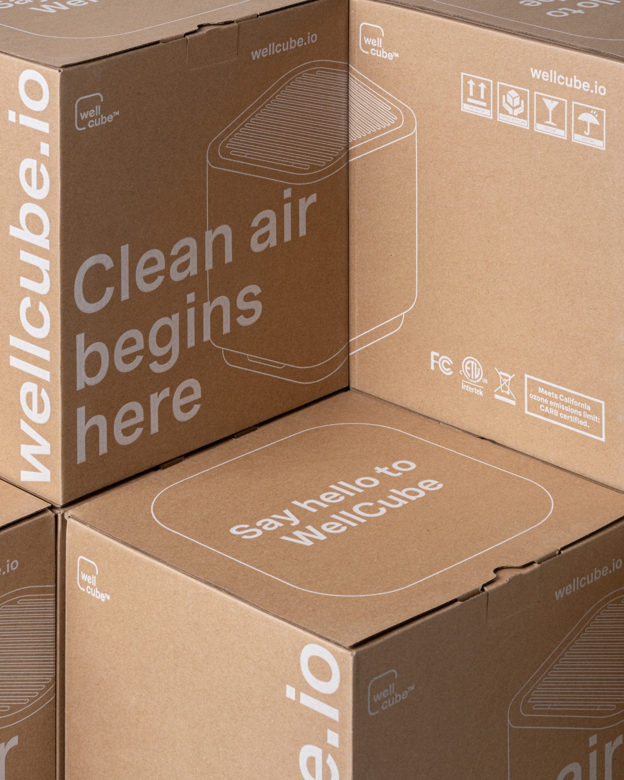 air cleaner，WellCube，Desktop style，Intelligent monitoring，HEPA Filtration，