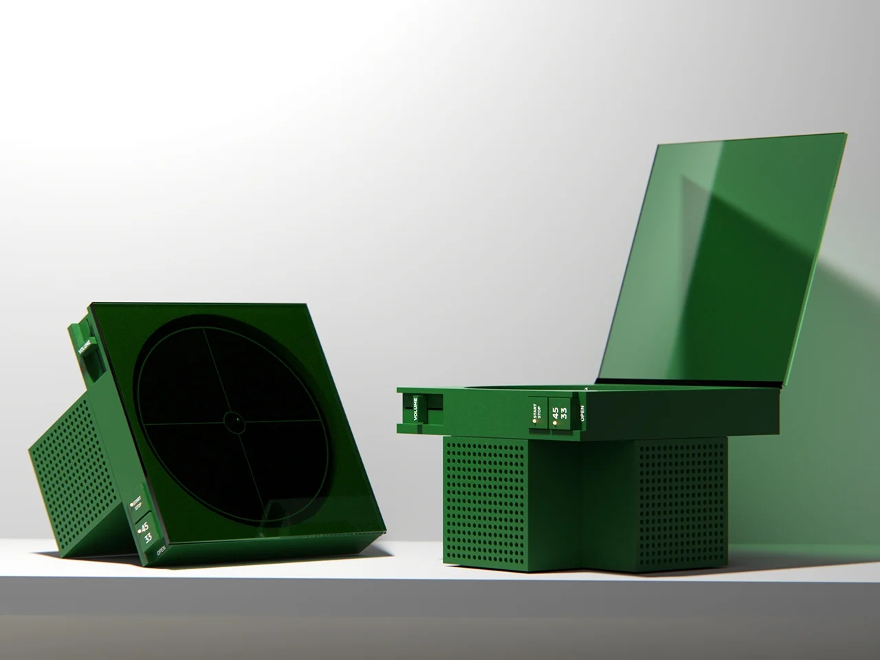 Vinyl record player，Art record player，ID Concept，Wall-mounted phono，sound aesthetics，