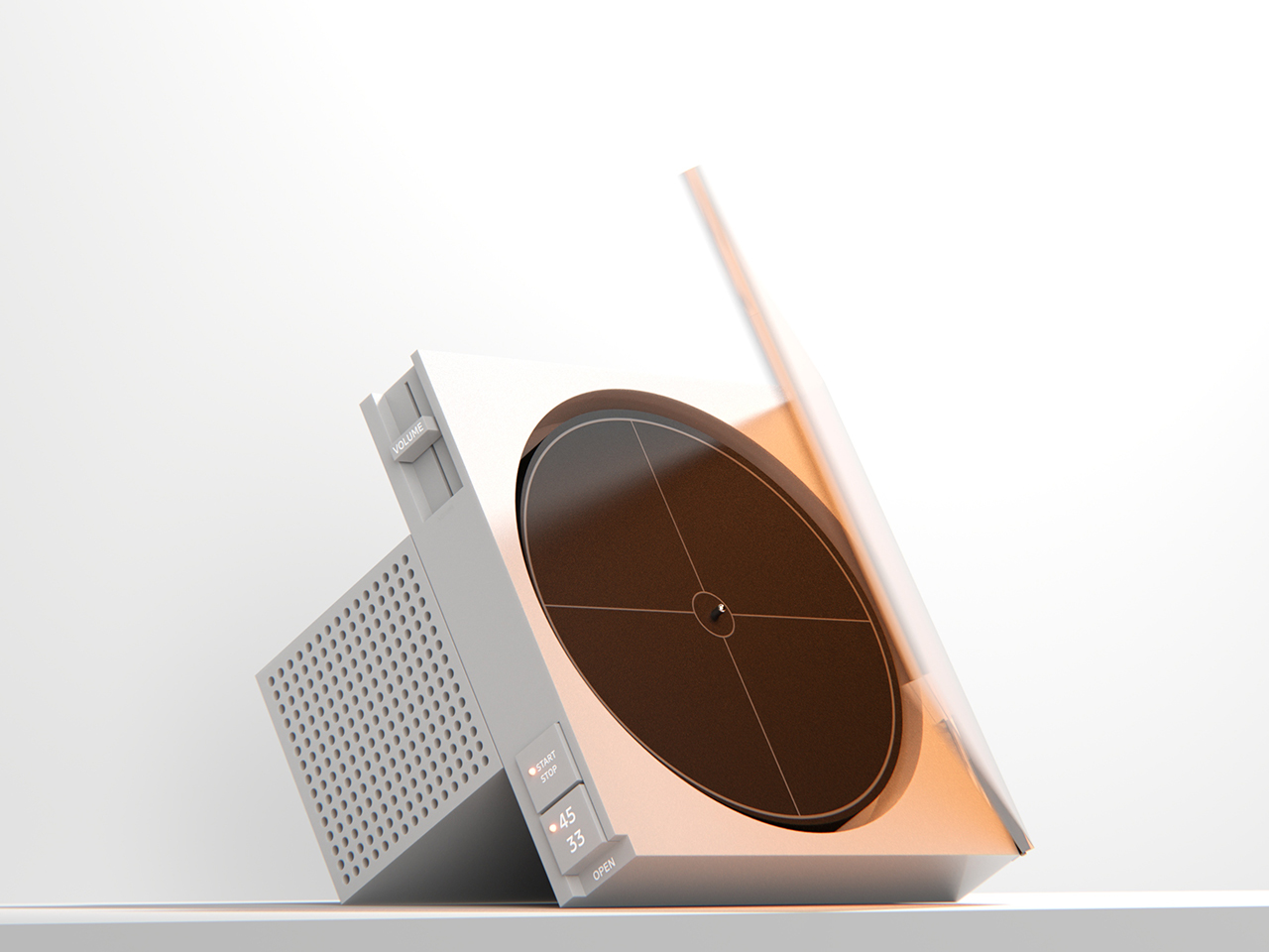 Vinyl record player，Art record player，ID Concept，Wall-mounted phono，sound aesthetics，