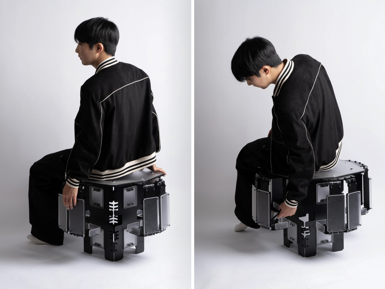 Deformed stool，Folding Side Table，Creative seat，Cyberpunk Furniture，