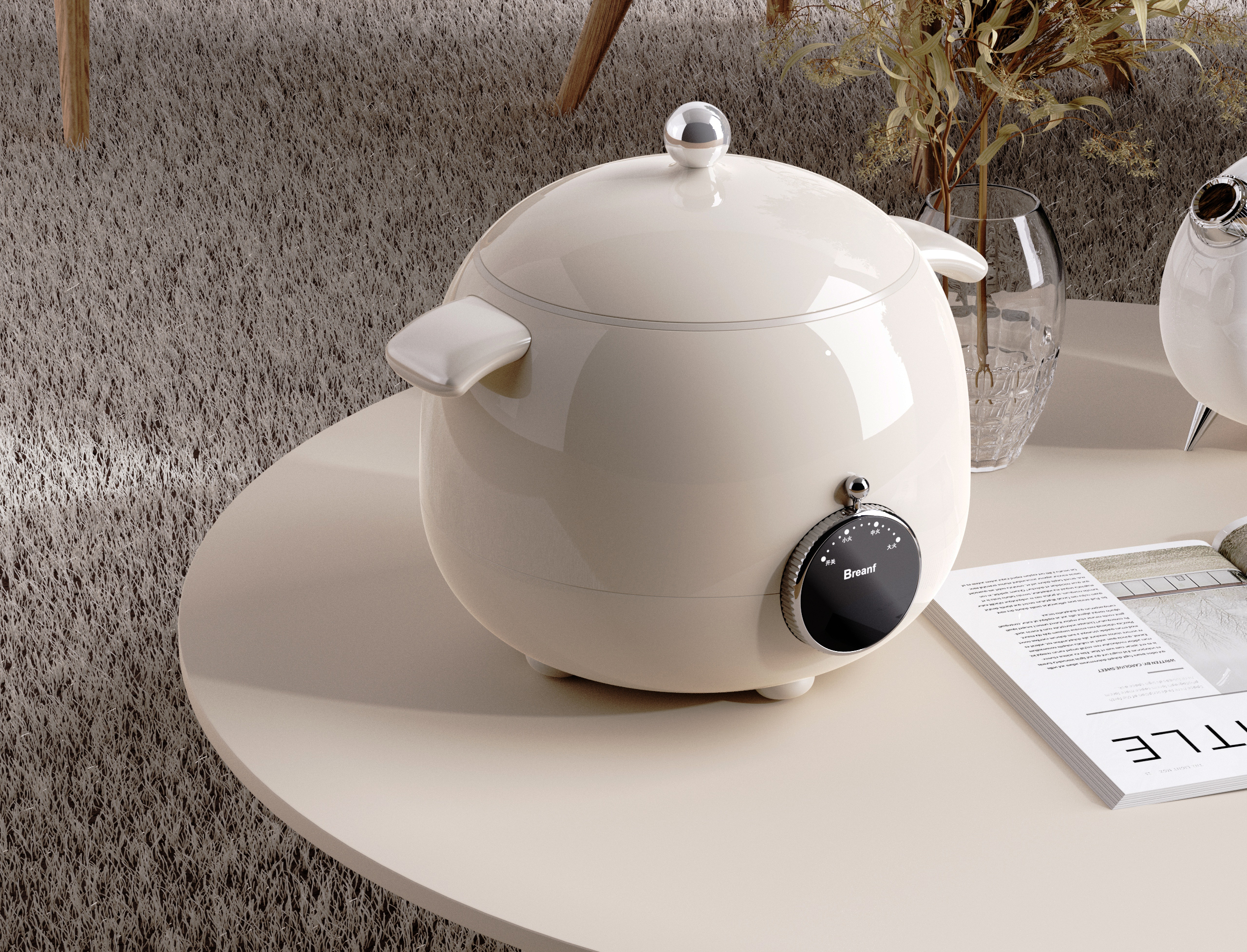 Product Design, Home Appliances, Electric Cooker, Industrial Design, Simple，