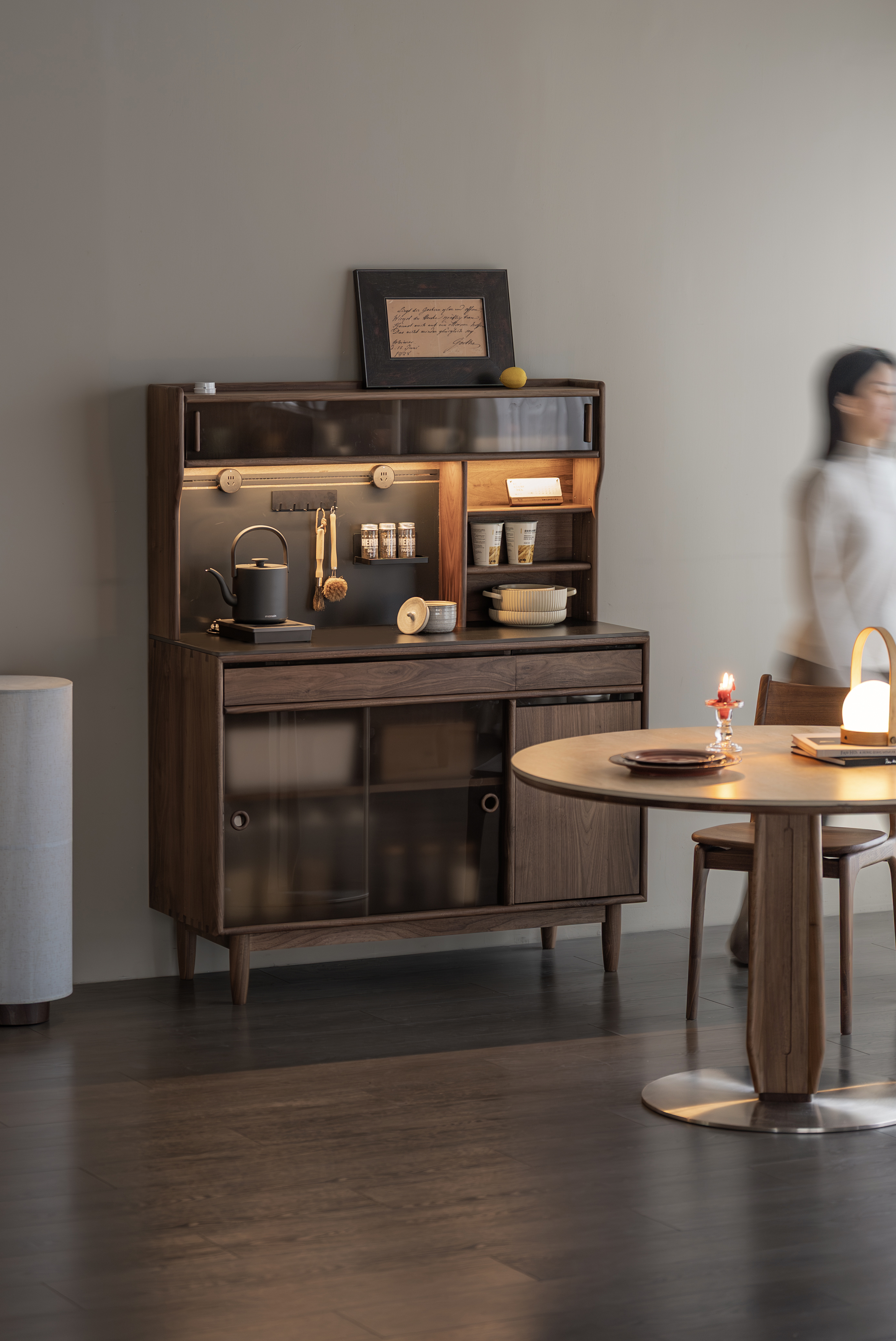 Original design，Black walnut furniture，Solid wood furniture，Residential Furniture，furniture design ，Sideboard，