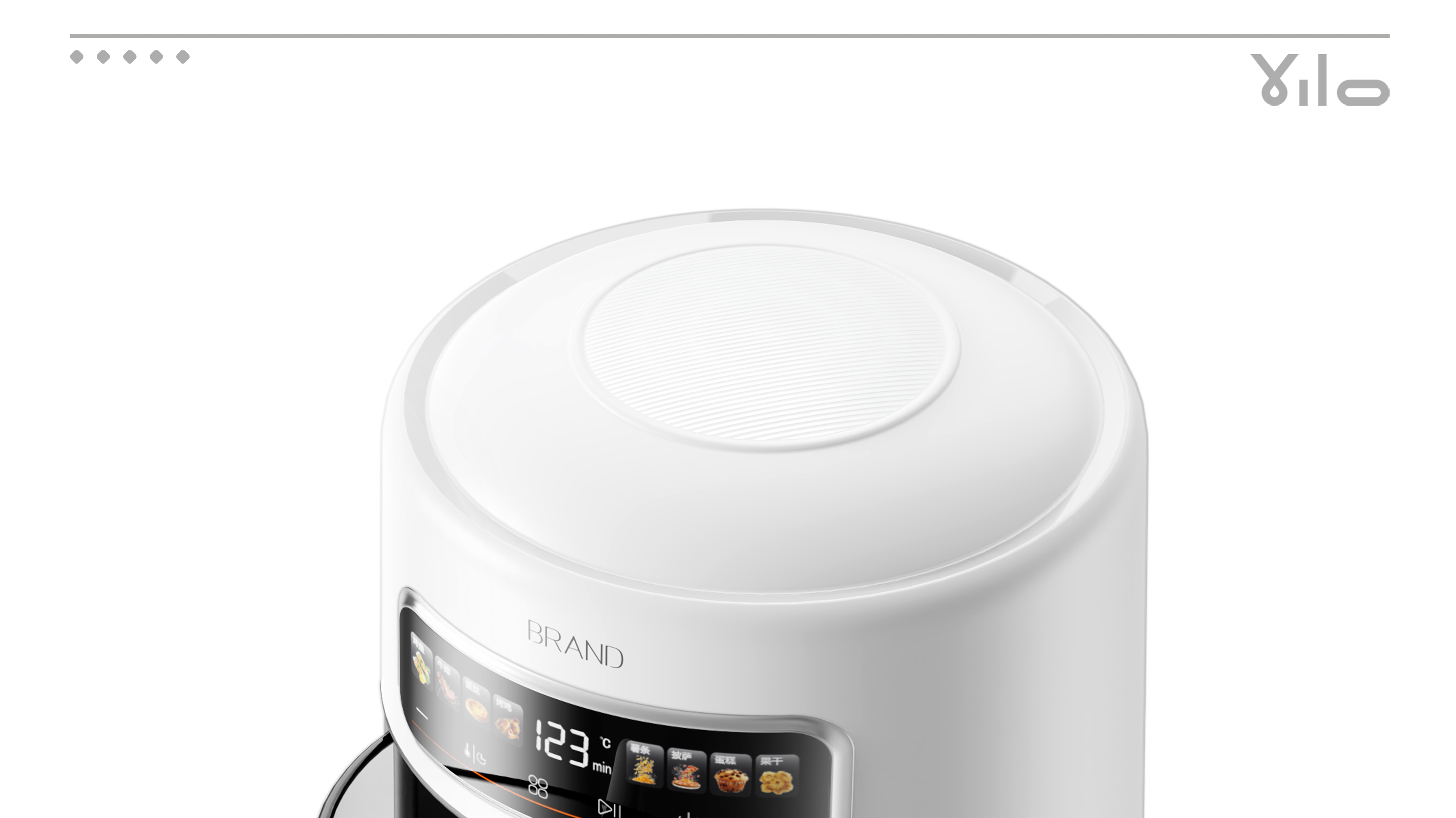Air fryer，Enamel pot，fashion，modern，White products，small home appliances，