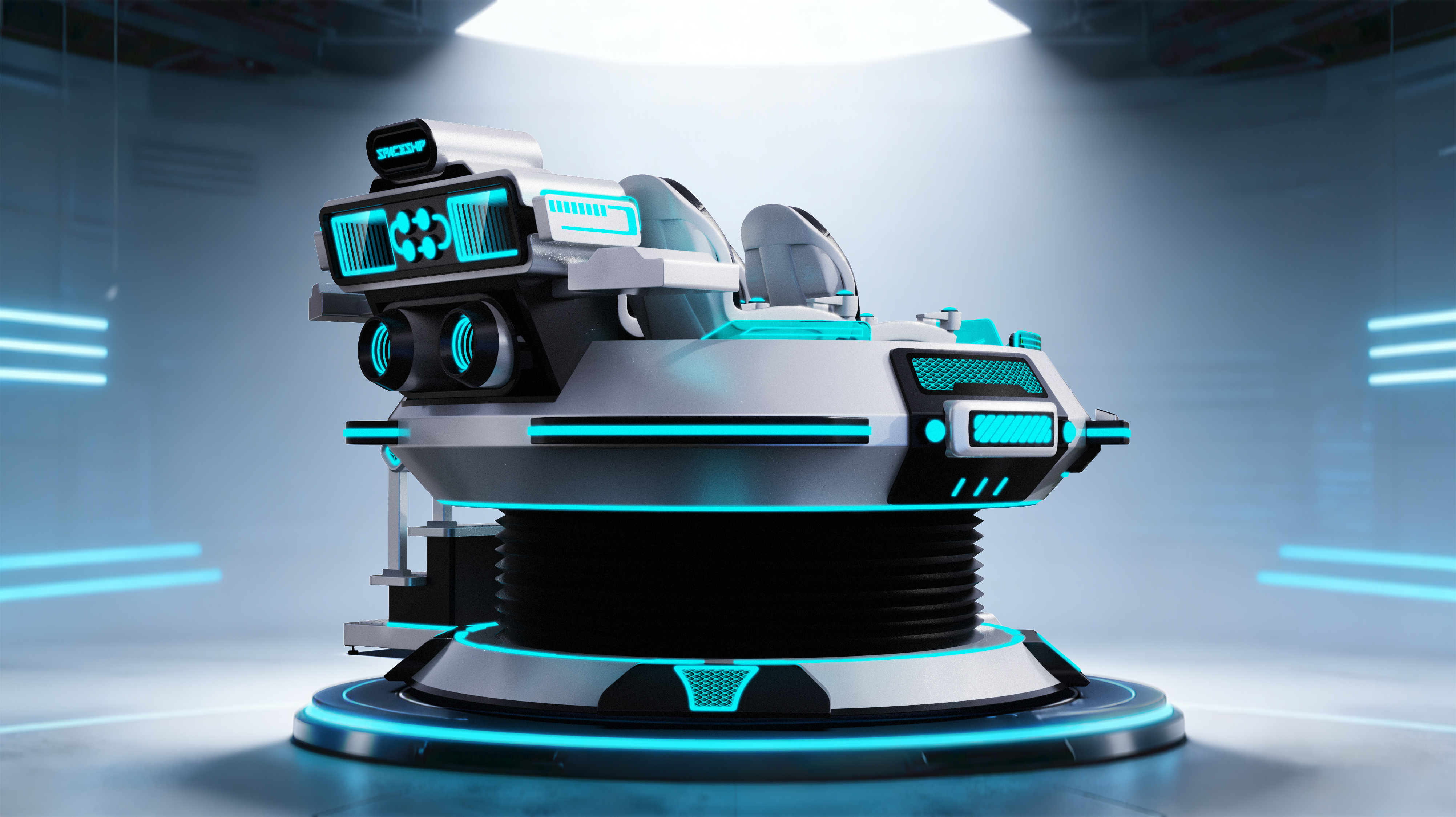 vr，VR equipment，VR game console，Flying saucer，industrial design，Game console design，Game City Game Machine，product design，