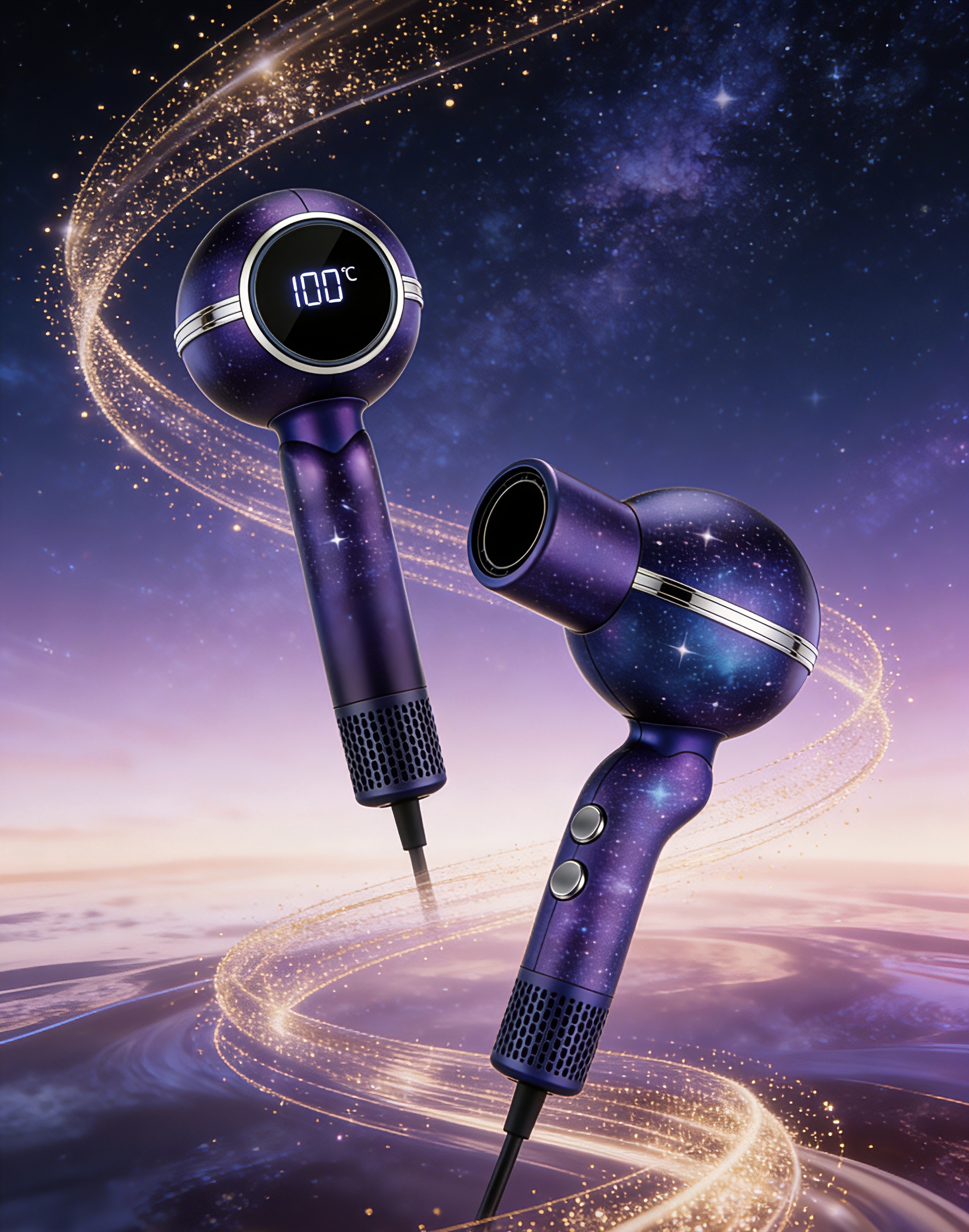 High speed hair dryer，star，starry sky，anion，Temperature-controlled hair care，