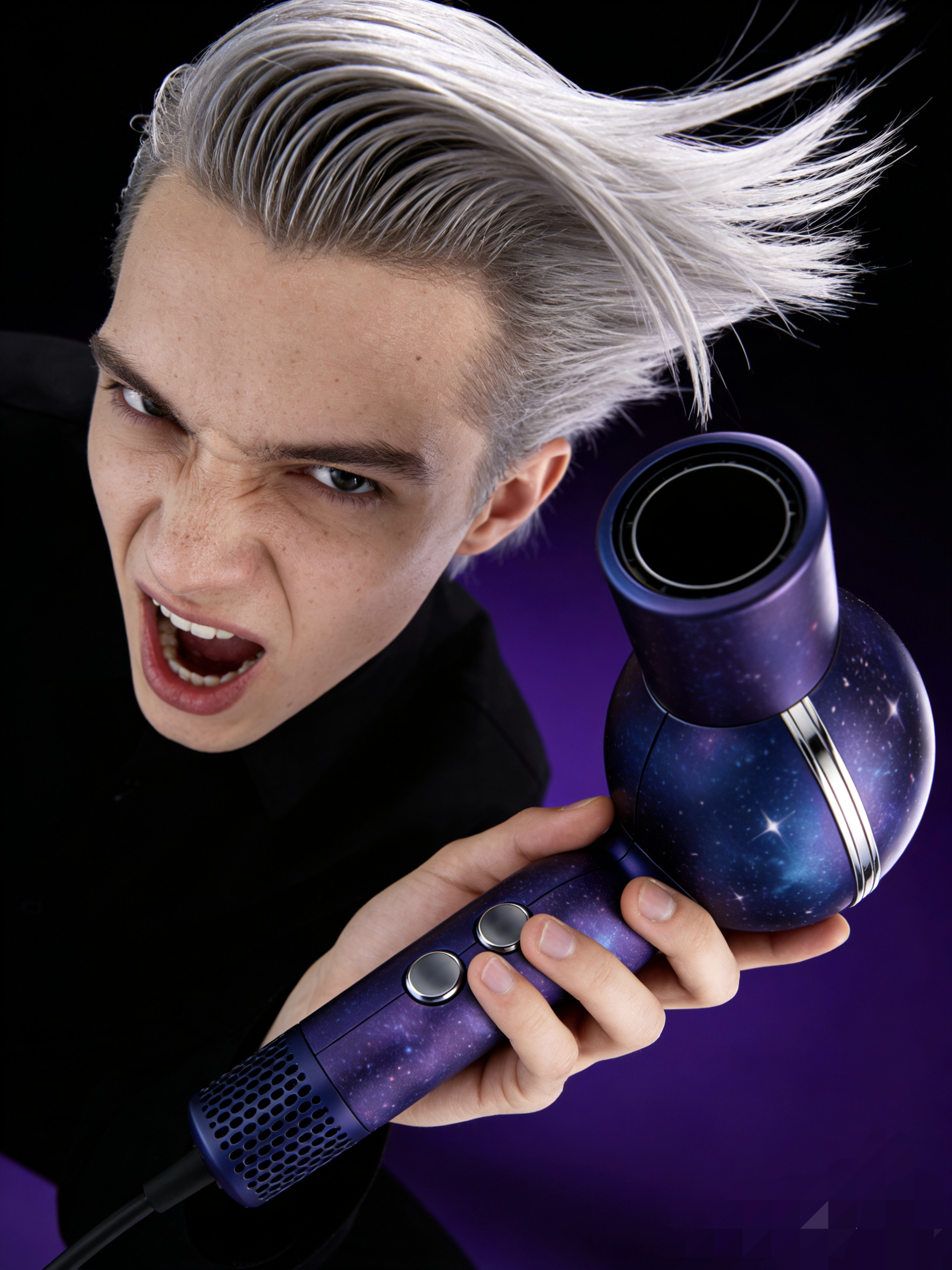 High speed hair dryer，star，starry sky，anion，Temperature-controlled hair care，