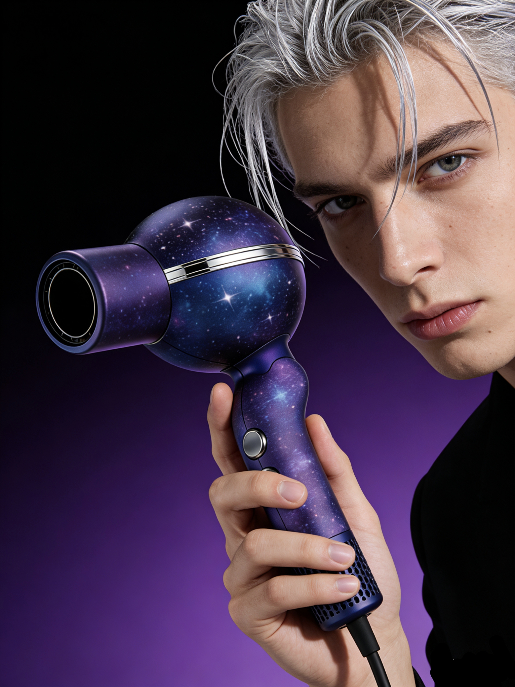High speed hair dryer，star，starry sky，anion，Temperature-controlled hair care，